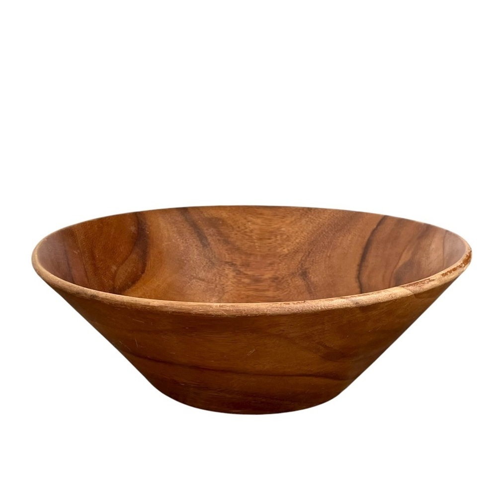 Vintage Enesco Acacia Large Wooden Bowl